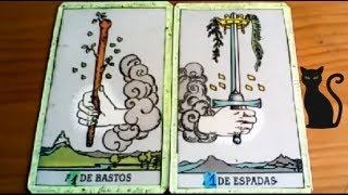 Combinaciones tarot con EL UNO DE BASTOS  ARCANOS MENORES DE ESPADAS Por TARA [upl. by Annia178]