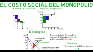 Costo social del monopolio  Cap 21  Microeconomía [upl. by Mohorva440]