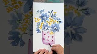 How to paint easy watercolor vintage flowers for beginners [upl. by Orose]