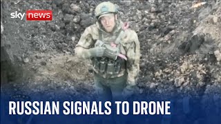 Ukraine War Russian soldier surrenders via drone in Bakhmut [upl. by Samot]