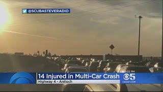 MultiCar Crash Shuts Down Highway 4 In Antioch [upl. by Attelra575]