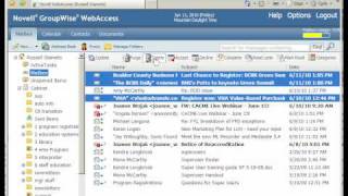 managing your Groupwise Webmail inboxavi [upl. by Dukey94]