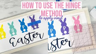 HOW TO LINE UP YOUR VINYL DESIGNS PERFECTLY EVERY TIME USING THE HINGE METHOD  EASTER SIGN [upl. by Aliahkim]