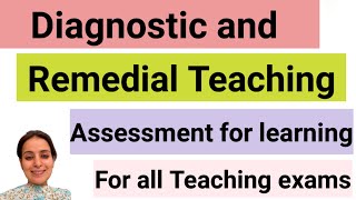 Diagnostic and Remedial TeachingAssessment for learning for all Teaching exams [upl. by Htehpaj957]