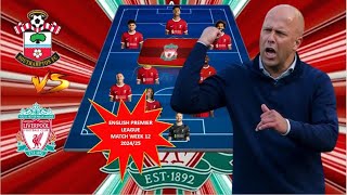 TOP ALTERNATIVE POTENTIAL STARTING XI LIVERPOOL EPL WEEK 12 202425  SOUTHAMPTON VS LIVERPOOL [upl. by Eyak403]