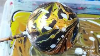 Marbling Christmas Baubles with Raynbow Crow Studios [upl. by Ocirled]