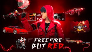 FREEFIRE BUT ONLY RED CHALLENGE IN SOLO VS SQUAD🍷🪂ZEROX FF [upl. by Imogen]