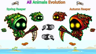 All Animals Evolution With New Autumn Reaper And Spring Reaper EvoWorldio [upl. by Euphemie]