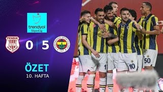 Pendikspor 0  5 Fenerbahçe 10Hafta maç özeti 202324 [upl. by Rayford]