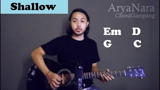 Chord Gampang Shallow  Lady Gaga by Arya Nara Tutorial Gitar Untuk Pemula [upl. by Elenahc]