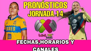 JORNADA 14 LIGA MX FEMENIL CLAUSURA 2024 FECHAS HORARIOS Y CANALES [upl. by Bryanty]