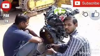 Komatsu Dozer engine crankshaft rear seal installationPractical [upl. by Annahpos]