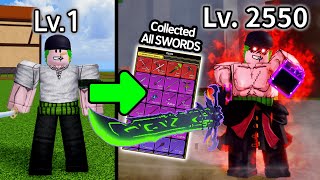 Noob To Max Level Using Only Swords and Collecting Every Swords in One Video Blox Fruits [upl. by Liakim]