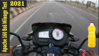 TVS Apache RTR 160 2V Mileage Test In 2021 अपाचे की भी पोल खुल गयी [upl. by Gwynne]