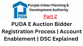 PUDA E Auction Bidder Registration Process  Account Enablement  DSC  Haryana Property Expert [upl. by Howenstein]