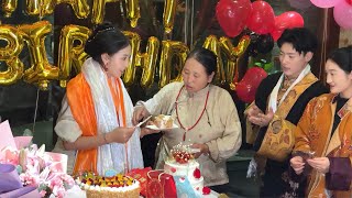 Beautiful Tibetan lady  Sulas birthday party some highlights [upl. by Eselehs]