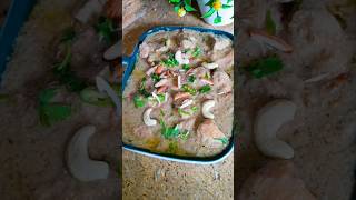 White chicken Malai Handi recipe restaurant style Malai Handisubscribe [upl. by Idyh]