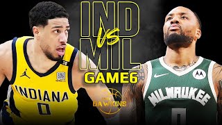 Milwaukee Bucks vs Indiana Pacers Game 6 Full Highlights  2024 ECR1  FreeDawkins [upl. by Lumpkin]