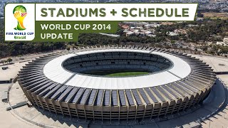 FIFA World Cup 2014 Brazil  All Stadiums  Schedule HD [upl. by Fanning]