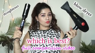 Hair dryer vs straightener which is best to buy full comparision video [upl. by Kimbell813]