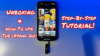 HOW TO USE THE SANDISK IXPAND FLASH DRIVE GO FOR THE IPHONE amp IPAD  UNBOXING amp SIMPLE TUTORIALS [upl. by Vatsug]