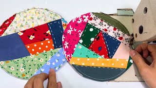 Amazing Product From Scraps Fabric and Old Jeans  Beautiful and Easy for beginners [upl. by Bunting]