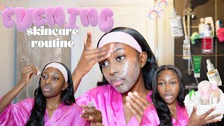 7 Step Evening Skincare Routine for glowy and clear skin 🌿  treating hyperpigmentation [upl. by Fast]