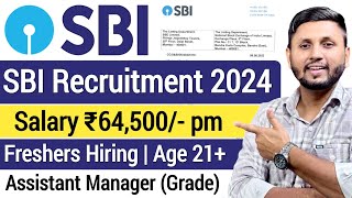 SBI Recruitment 2024  Freshers  SBI Bank New Job Vacancy  Sbi Job Vacancy 2024  Bank Jobs 2024 [upl. by Kumagai]