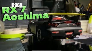 RX 7 Build Aoshima K969 K989 Micro drift car [upl. by Hamlet]