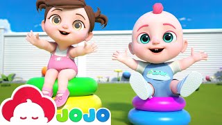 The Colors Song with Stacking Rings  Baby JoJo Nursery Rhymes amp Kids Songs [upl. by Horlacher]