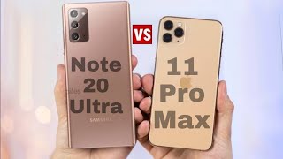 Samsung GALAXY Note 20 Ultra VS iPhone 11 Pro Max [upl. by Ahsinra]