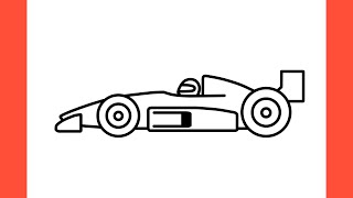 How to draw a Race Car step by step  drawing sports car easy [upl. by Refeinnej]