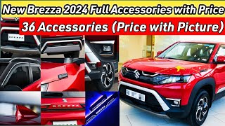 2024 New Brezza Full Accessories with Price  New Brezza 2024  Brezza Modification  Delivery [upl. by Randee]