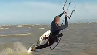 Kitesurfing darkslide GoPro [upl. by Eisnil]