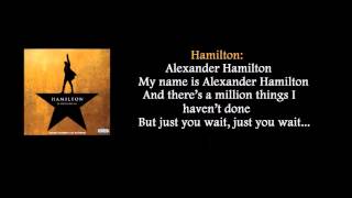 Hamilton  Alexander Hamilton lyrics [upl. by Eemla]