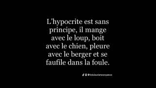 L’hypocrite est sans principe 🙏 voyance [upl. by Naol]