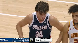 23 Gonzaga vs Santa Clara College Basketball Game Full Highlights 2024  INSANE GAME [upl. by Lekim997]