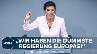 „Wie bescheuert ist das denn Wir haben die dümmste Regierung Europas“ WAGENKNECHT teilt aus [upl. by Elvera]