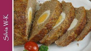 Hackbraten  falscher Hase  Hackbraten mit Ei [upl. by Adnawuj]