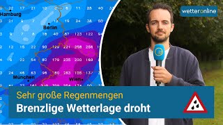 ❗️Brisante Wetterlage steht bevor  Große Regenmengen und Hochwassergefahr [upl. by Jez431]