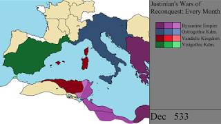 Justinians Wars of Reconquest Every Month [upl. by Odlanra]