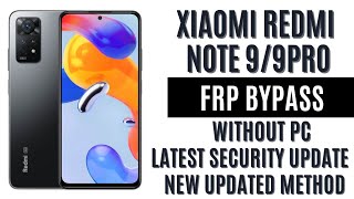 Redmi note 99pro Frp Bypass Without PC Latest security update 2024 [upl. by Yelah]