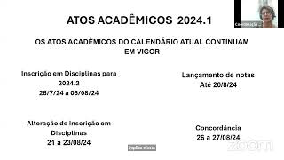 novo calendário acadêmico 20241 [upl. by Donough]