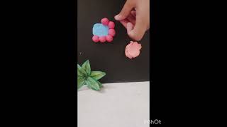 Air dry Clay Flowers vase making ideas clay flowers  polymer clay table decore  clay art [upl. by Lee]