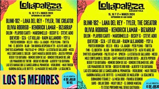 Se confirmó el line up del festival Lollapalooza Argentina 2024 [upl. by Ikkim]