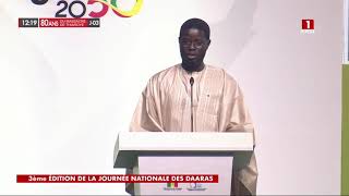 JOURNÉE NATIONALE DES DAARAS  Discours de SEM Bassirou Diomaye Faye en français [upl. by Glenine]