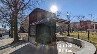 US hydraulic elevator at the ArchivesPenn Quarter Metro station in Washington DC [upl. by Renwick]