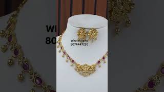 Simple necklace bridaljewellery neckdesign jewellerycollection [upl. by Lahcym]