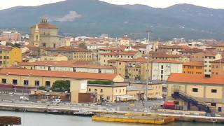 Livorno Italy as seen from Cruise Ship by jonfromqueens [upl. by Elleinwad]