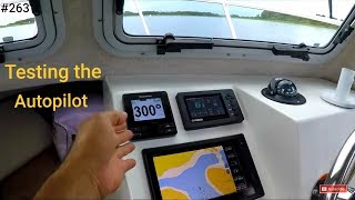 Testing the Marine Autopilot diy in my Crooked PilotHouse Boat Raymarine EV100 P70R [upl. by Tletski]